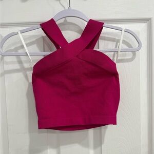 Women's Pink Cross-Back Top